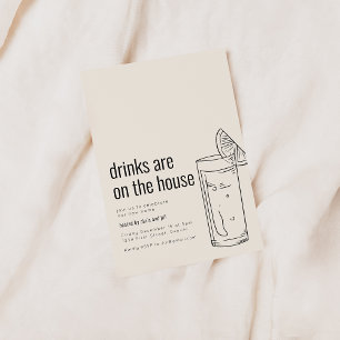 Einladung zur Einweihungsparty mit Cocktail