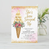 Einladung zur Eiscreme-Brautdusche (Stehend Vorderseite)