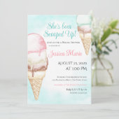 Einladung zur Eiscreme-Brautdusche (Stehend Vorderseite)