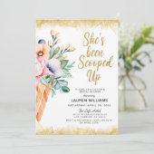 Einladung zur Eiscreme-Brautdusche (Stehend Vorderseite)