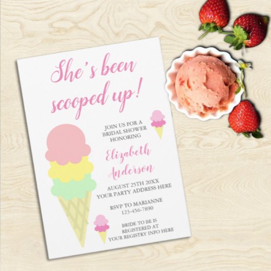 Einladung zur Eiscreme-Brautdusche