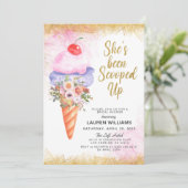 Einladung zur Eiscreme-Brautdusche (Stehend Vorderseite)