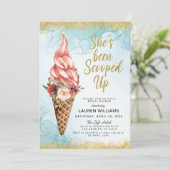 Einladung zur Eiscreme-Brautdusche (Stehend Vorderseite)