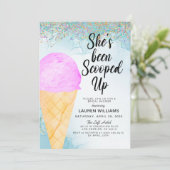 Einladung zur Eiscreme-Brautdusche (Stehend Vorderseite)