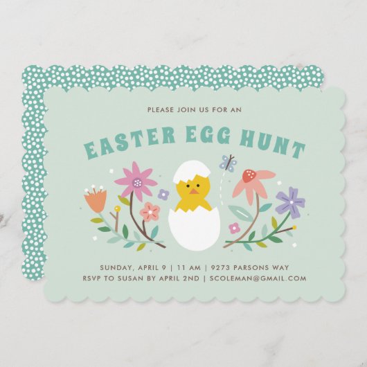 Einladung zur Eizellenjagd - Minze (Vorne/Hinten)