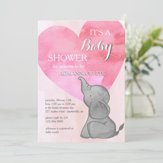 Einladung zur Elefanten-Liebe (Stehend Vorderseite)