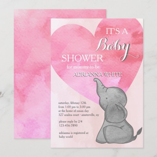 Einladung zur Elefanten-Liebe (Vorne/Hinten)