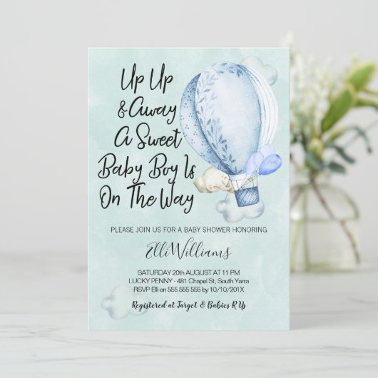 Einladung zur Elefantendusche (Stehend Vorderseite)