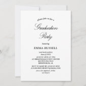 Einladung zur Elegance Script Graduation Party (Vorderseite)