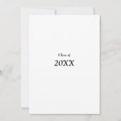 Einladung zur Elegance Script Graduation Party (Rückseite)