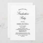 Einladung zur Elegance Script Graduation Party (Vorne/Hinten)