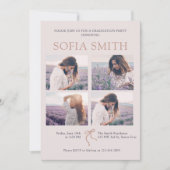 Einladung zur Elegant Boho Bow Graduation Party (Vorderseite)