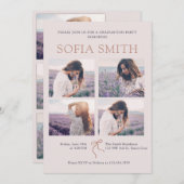 Einladung zur Elegant Boho Bow Graduation Party (Vorne/Hinten)