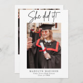 Einladung zur Elegant Foto Graduation Party (Vorne/Hinten)