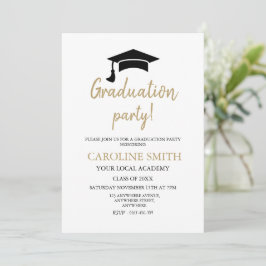 Einladung zur Elegant Hat Graduation Party