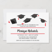 Einladung zur Elegant Hat Toss Graduation Party (Vorderseite)