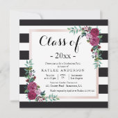 Einladung zur Elegante Blume Graduation Party (Vorderseite)