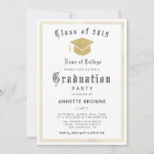 Einladung zur eleganten Abschlussfeier (Vorderseite)