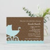 Einladung zur eleganten Babydusche (Stehend Vorderseite)