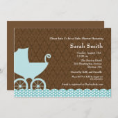 Einladung zur eleganten Babydusche (Vorne/Hinten)