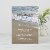 Einladung zur eleganten Beach-Engagement-Party (Stehend Vorderseite)