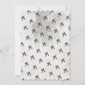 Einladung zur eleganten Black Bow Graduation Party (Rückseite)