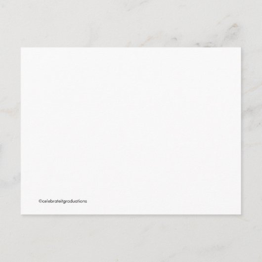 Einladung zur eleganten Black Grad Graduation Part (Rückseite)