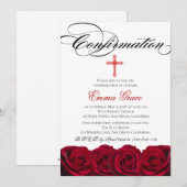 Einladung zur eleganten Blumenkreuzbestätigung (Vorne/Hinten)