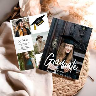 Einladung zur eleganten Chic Typografy Graduation