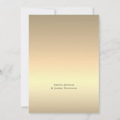 Einladung zur eleganten Gold Foto (Rückseite)