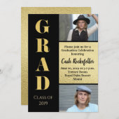 Einladung zur eleganten Graduiertenparty (Vorne/Hinten)