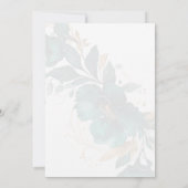 Einladung zur eleganten Green & Gold Graduation Pa (Rückseite)