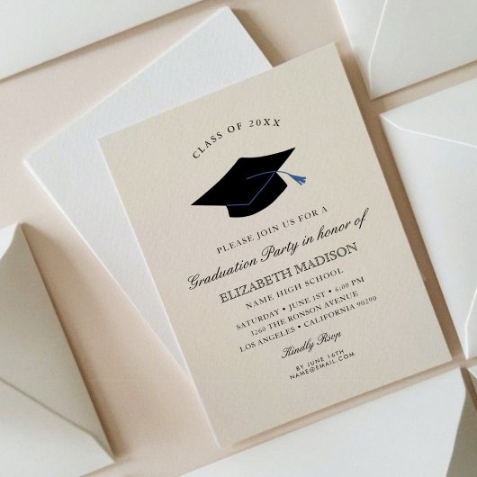 Einladung zur eleganten High School Graduation Par