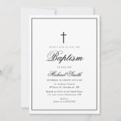 Einladung zur eleganten Kalligraphie-Schwarzrahmen (Vorderseite)