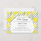 Einladung zur eleganten Lemon-Engagement-Partei (Vorderseite)