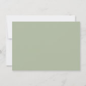 Einladung zur eleganten Sage Green Engagement (Rückseite)