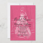 Einladung zur eleganten White Gown Brautparty Card (Vorderseite)