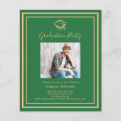 Einladung zur Emerald Green Foto Graduation Party (Vorderseite)