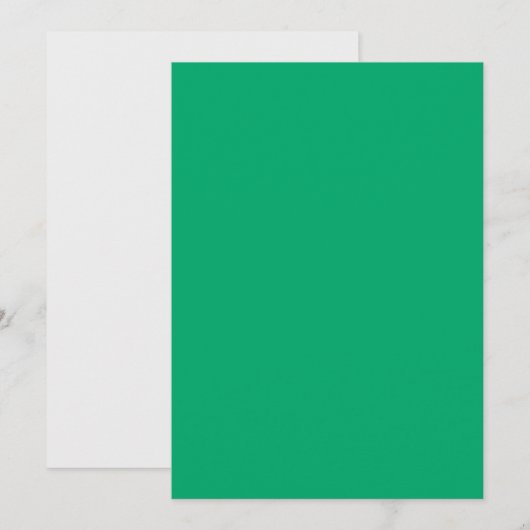 Einladung zur Emerald & White Flat Card - Anpassen (Vorne/Hinten)