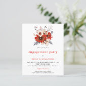 Einladung zur Engagement-Party für Rote Creme (Stehend Vorderseite)