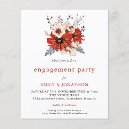 Einladung zur Engagement-Party für Rote Creme