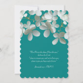 Einladung zur Erneuerung der aquamarinen Blume (Rückseite)