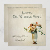 Einladung zur Erneuerung der Ehefrau - blumengesch (Vorne/Hinten)