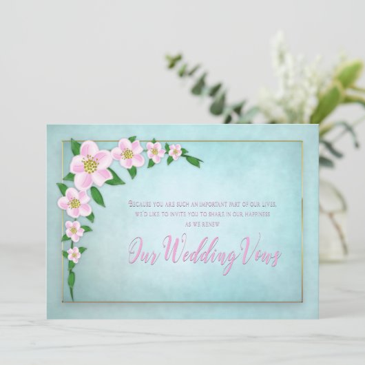 Einladung zur Erneuerung der Hochzeitsstimmung - A (Stehend Vorderseite)