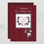 Einladung zur Erneuerung von Ehestimmen, Rotes/Sil (Vorne/Hinten)