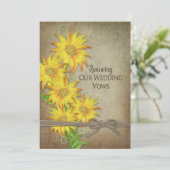 Einladung zur Erneuerung von Ehestimmen - Sonnenbl (Stehend Vorderseite)