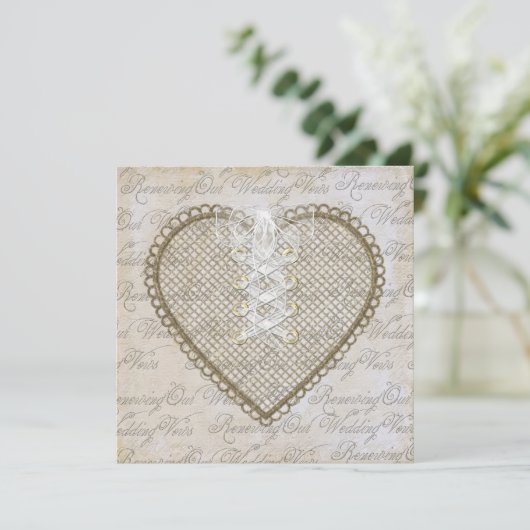 Einladung zur Erneuerung von Vows - Charming & Qua (Stehend Vorderseite)