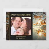 Einladung zur Erntedank-Fall-Fotokarte (Vorderseite)