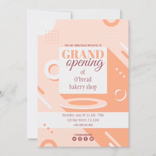 Einladung zur Eröffnung der Bäckerei ⭐ ⭐ ⭐ ⭐ (8.13 (Vorderseite)