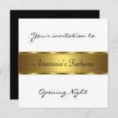 Einladung zur Eröffnung der Nacht White Black Gold (Vorne/Hinten)